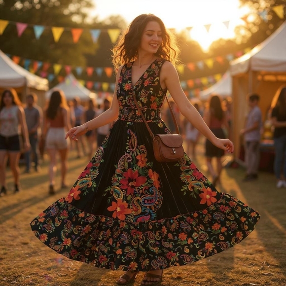 Anthropologie Me 2 Magic Colorful Maxi Dress - Picture 3 of 13